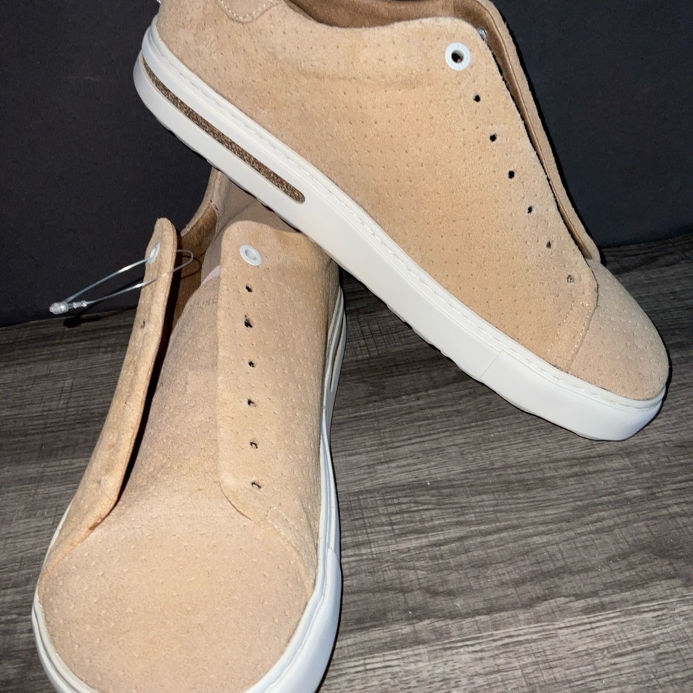 BIRKENSTOCK BEND LOW PERFORATED SUEDE LEATHER SNEAKERS 42 US 11 NEW NO SHOELACES - Picture 15 of 16